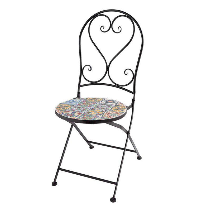 Wind & Weather Mosaic Folding Patio Dining Chair & Reviews Wayfair